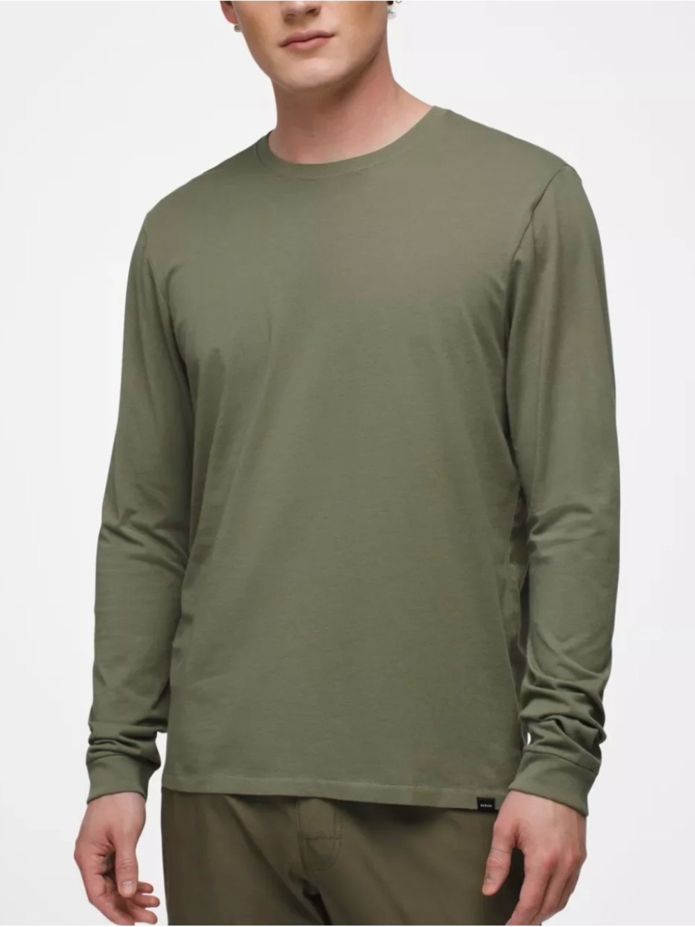 Prana Men’s Everyday Long Sleeve Tee Shirt Green 100% Organic Cotton Outdoor M